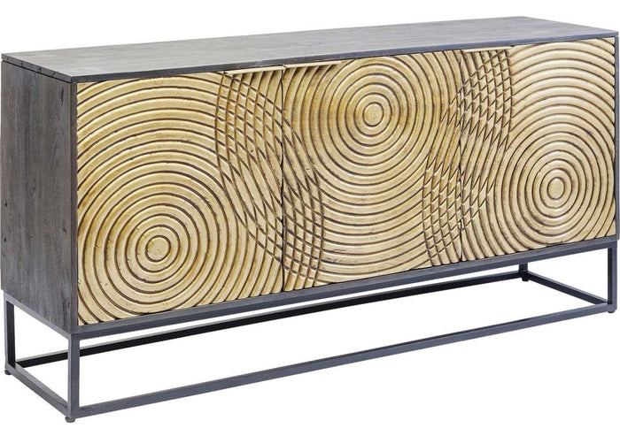 Kare Design Circulo Dressoir - B160 X D40 X H80 Cm - Hout - Zwart