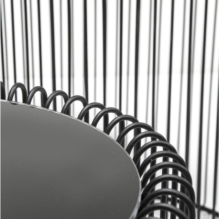 Kare Design Wire Bijzettafel Hoog - Set Van 2 - Zwart Met Glas