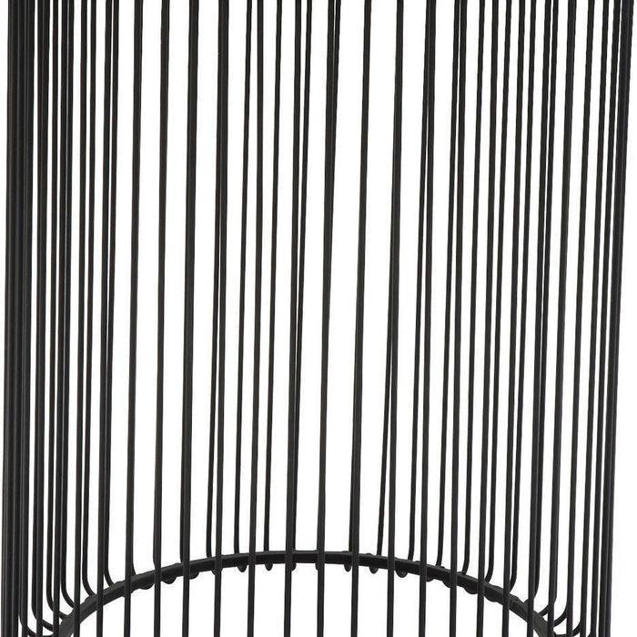 Kare Design Wire Bijzettafel Hoog - Set Van 2 - Zwart Met Glas