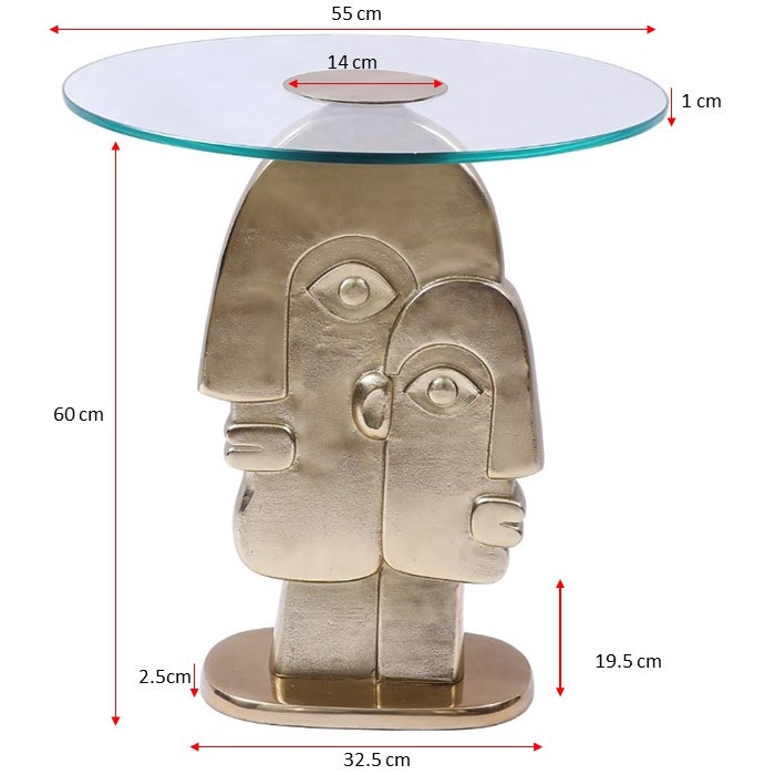 Kare Bijzettafel 2Faces Ø55cm