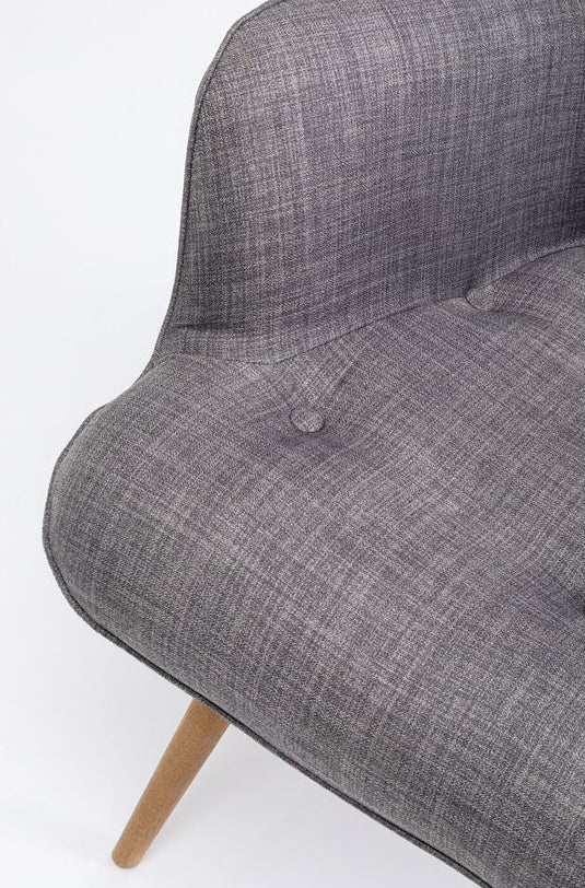 Kare Design Vicky Fauteuil - Stof Grijs