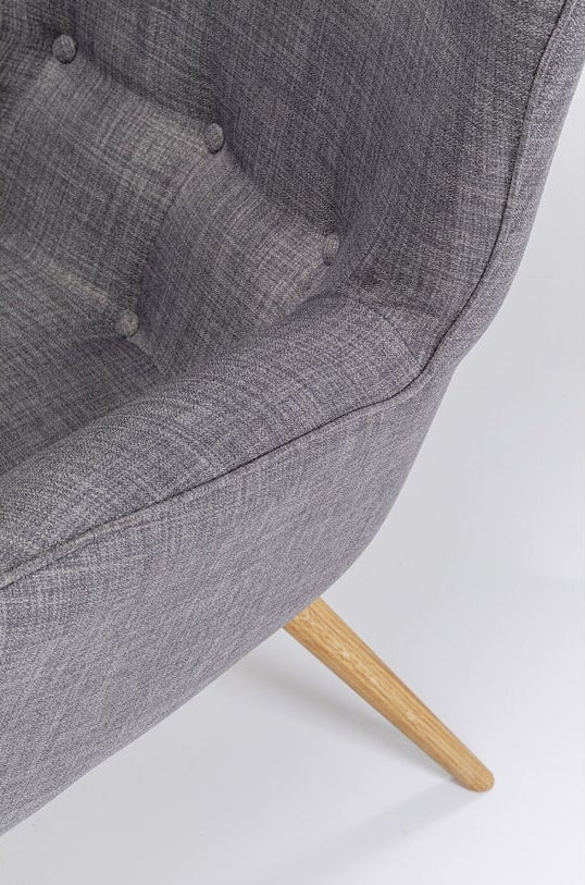 Kare Design Vicky Fauteuil - Stof Grijs