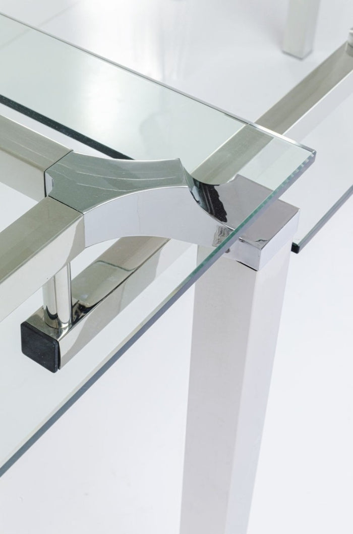 Kare Design Lorenco Hoekbureau - Glas En Chroom