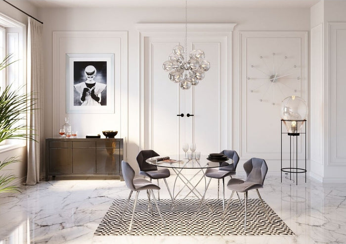 Kare Design Viva stoel - fluweel - grijs