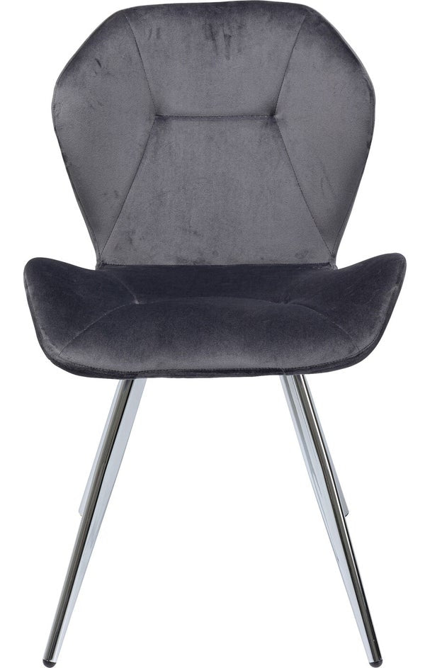 Kare Design Viva stoel - fluweel - grijs