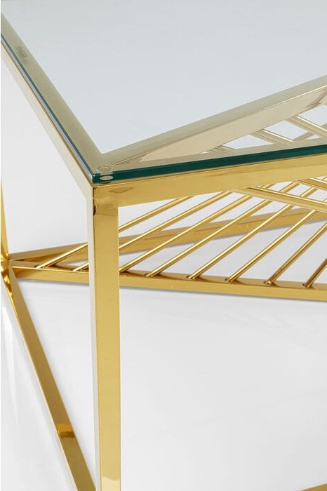 Kare Design Laser Salontafel Glas - Goud