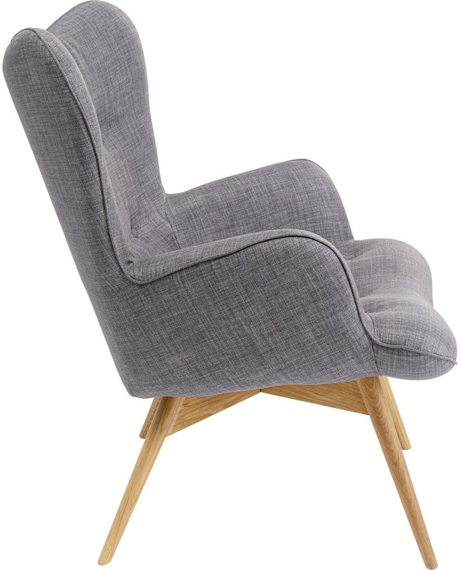 Kare Design Vicky Fauteuil - Stof Grijs