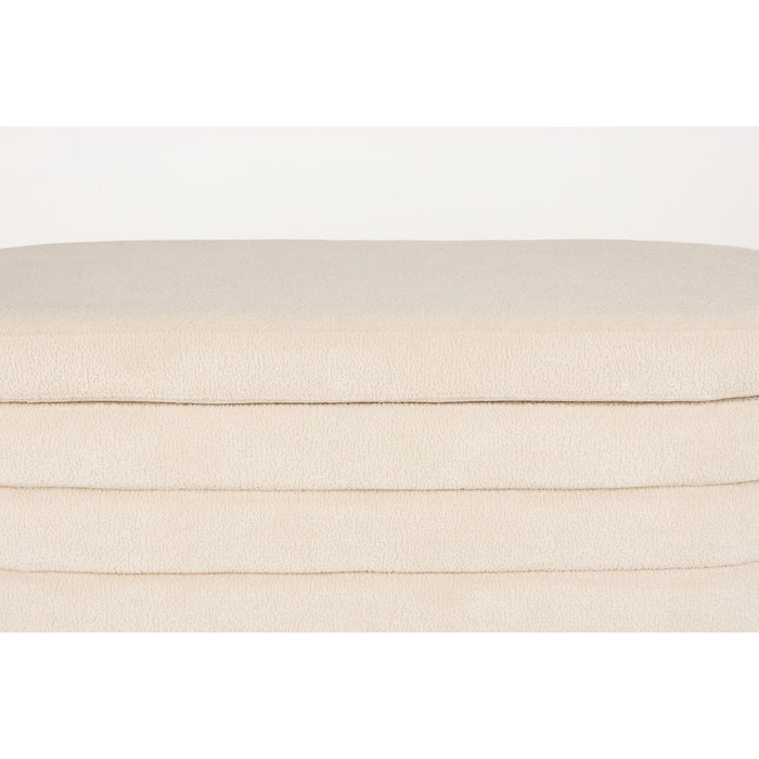 Housecraft Living Zuma bankje Bouclé Wit| Beige