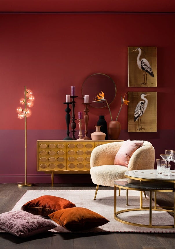 Kare Design Mystic Round Bijzettafel - Set Van 2 - Marmer En Messing