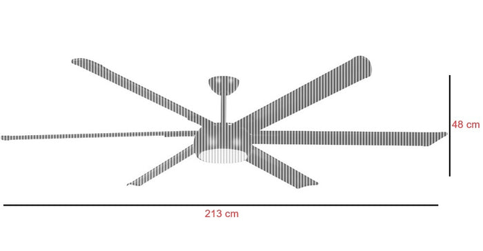 Freelight Plafondventilator Ventisei XXL Wit Ø 213cm Led 24Watt Incl.