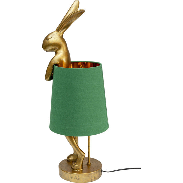 Kare Design Animal Rabbit Tafellamp 68 Cm - Goudkleurig - Groen