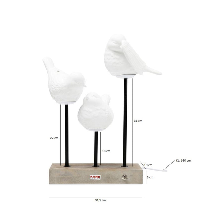 Tafellamp vogels Kare Design