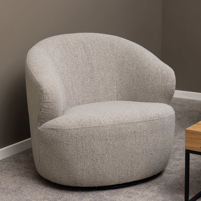 by fonQ Hug Draaibare Fauteuil - Bouclé - Greige