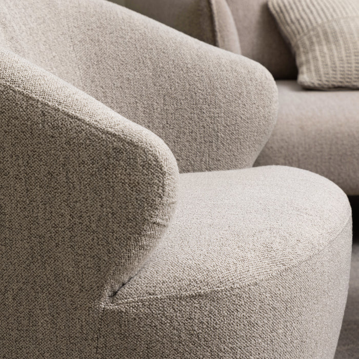 by fonQ Hug Draaibare Fauteuil - Bouclé - Greige