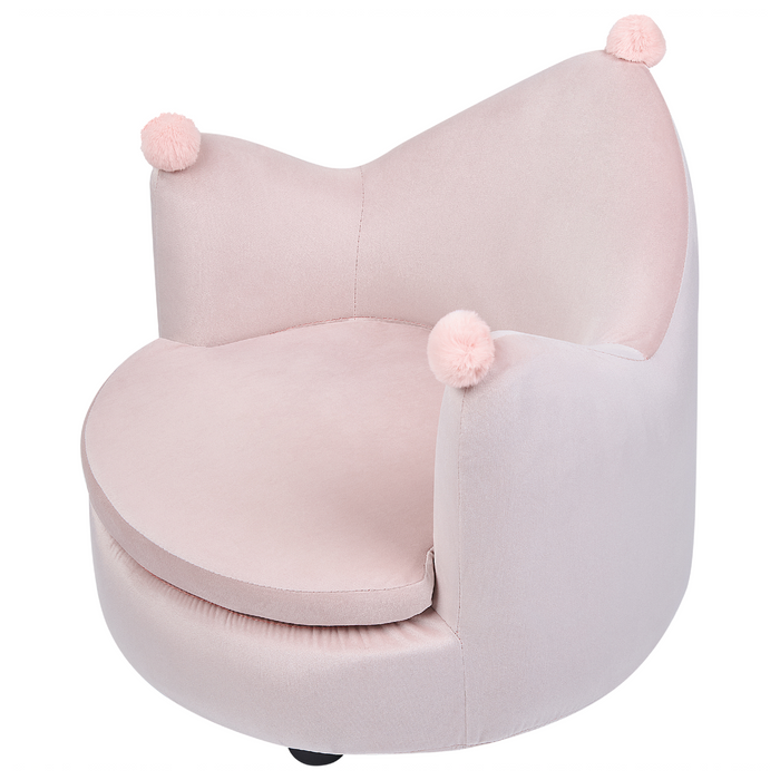 Beliani - VEGA - Kinderstoel - Roze - Fluweel