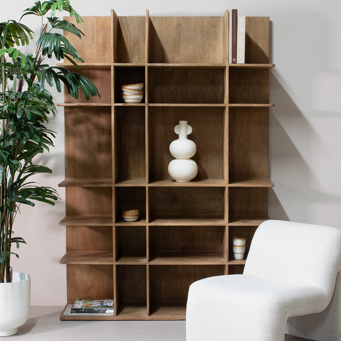 Giga Meubel - Wandkast Lichtbruin - Open - 140x38x200cm - Lumo