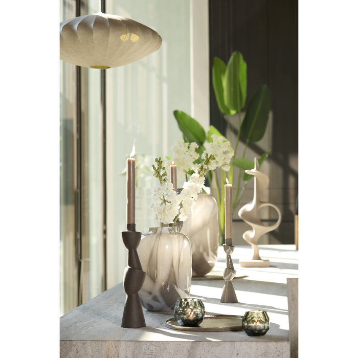 Light & Living Light&living Vaas Ø34x50 cm KOBALA glas grijs-crème