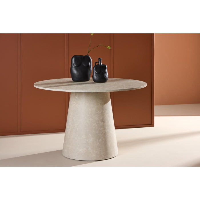Svea - Kiro ronde eettafel - ø120 cm - marmerlook - beige
