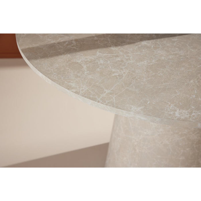 Svea - Kiro ronde eettafel - ø120 cm - marmerlook - beige