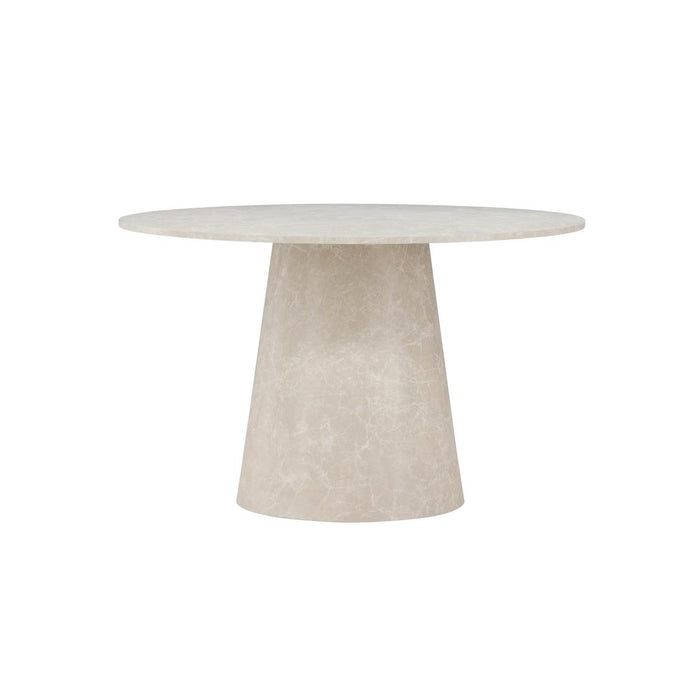 Svea - Kiro ronde eettafel - ø120 cm - marmerlook - beige