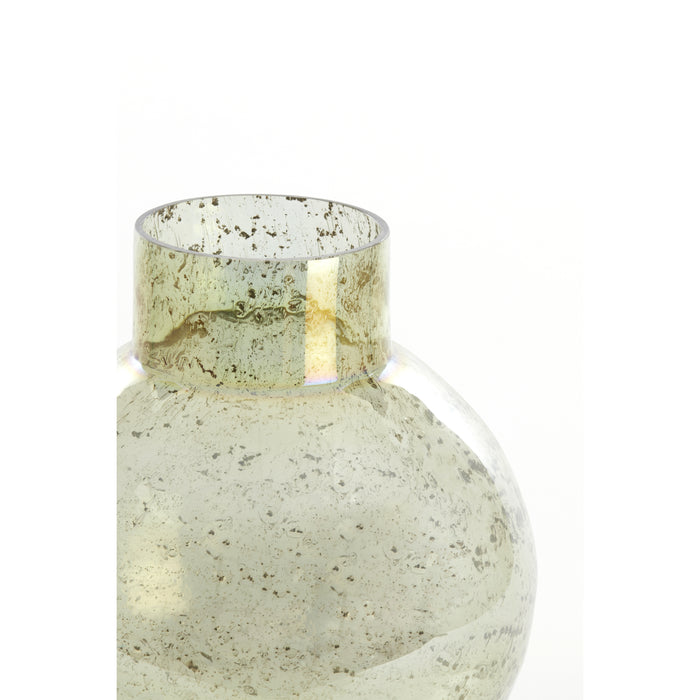 Light & Living Light&living Vaas Ø31x38 cm DUSIT glas steenslag groen