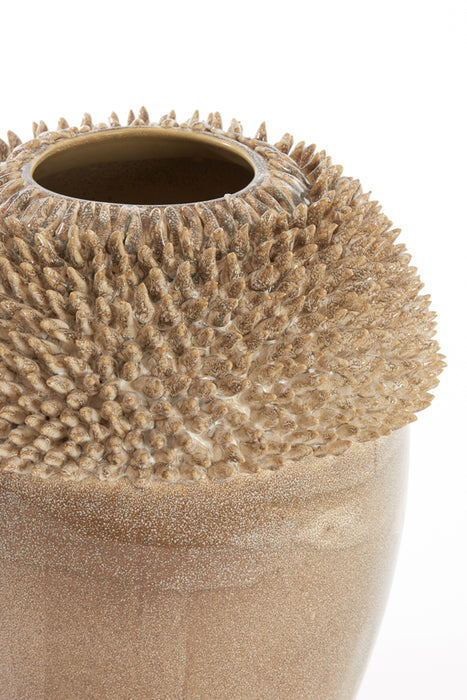 Light&living Vaas deco 33x32x47,5 cm SANGKU keramiek taupe