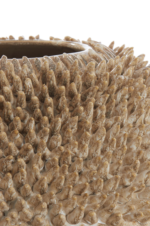 Light&living Vaas deco 33x32x47,5 cm SANGKU keramiek taupe