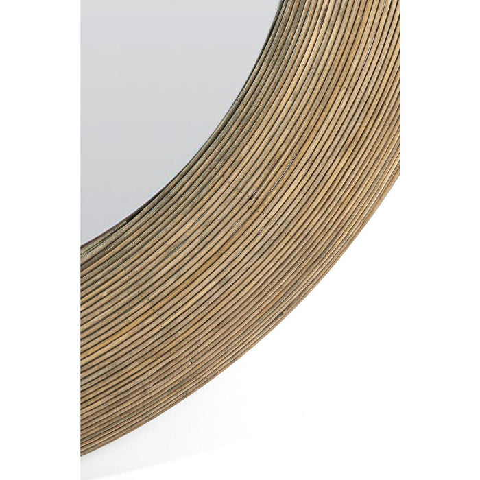 Light & Living Piedre spiegel Ø109,5x4,5 cm - rotan bruin