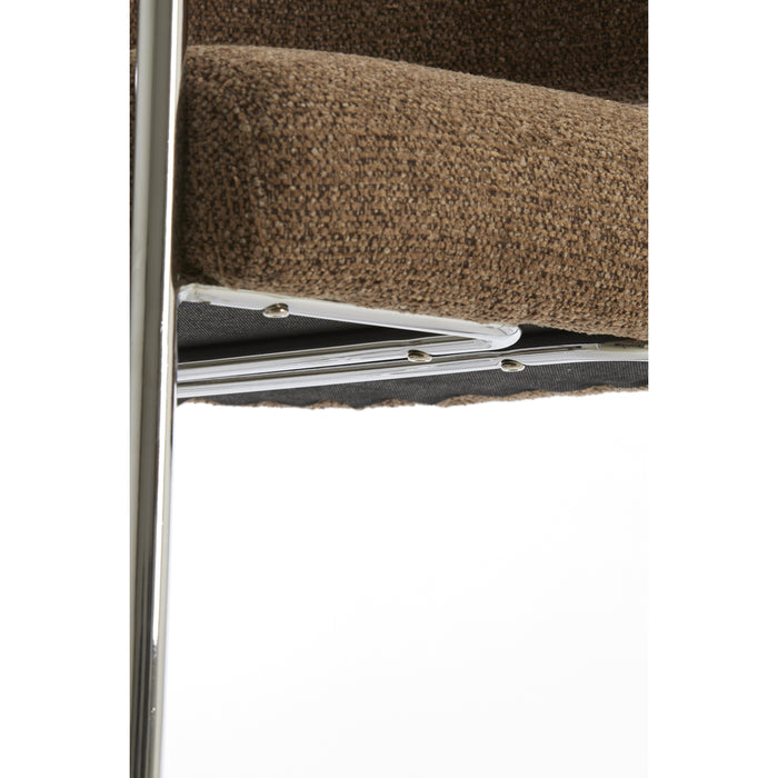 Light&living Eetkamerstoel 56x52x72 cm ADANTE donker bruin+chroom