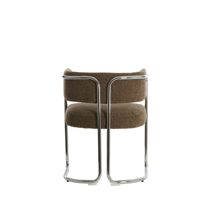 Light&living Eetkamerstoel 56x52x72 cm ADANTE donker bruin+chroom