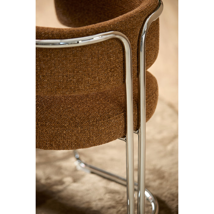 Light&living Eetkamerstoel 56x52x72 cm ADANTE donker bruin+chroom