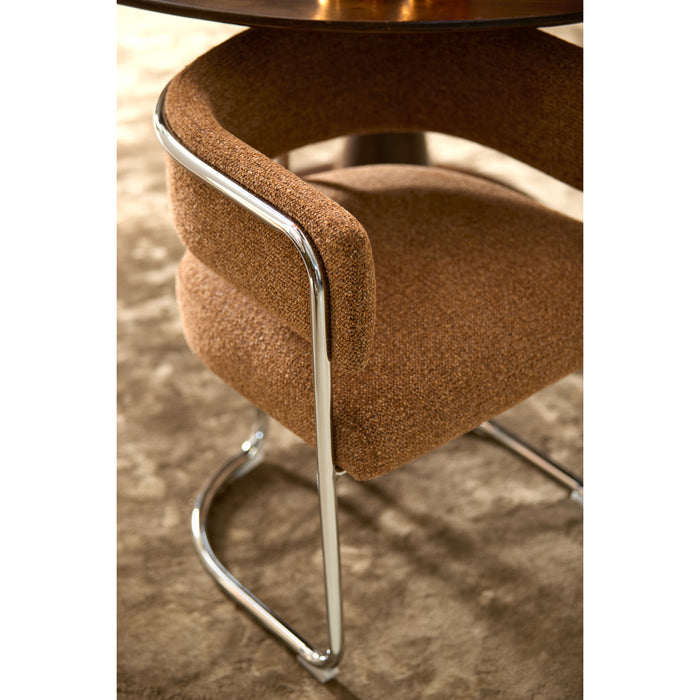 Light&living Eetkamerstoel 56x52x72 cm ADANTE donker bruin+chroom