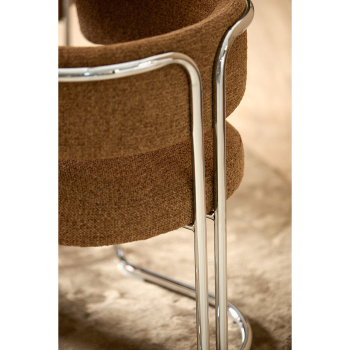 Light&living Eetkamerstoel 56x52x72 cm ADANTE donker bruin+chroom