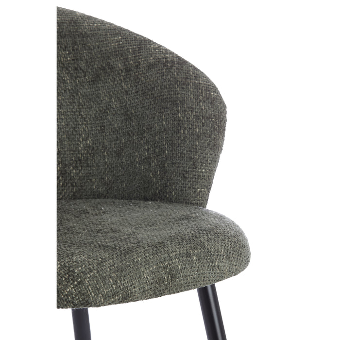 Light&living Eetkamerstoel 58x58x78 cm RADAJA donker groen+zwart