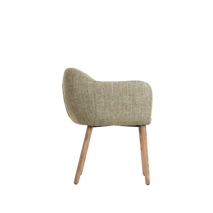 Light&living Eetkamerstoel 62,5x56x76,5 cm BLAINE groen+hout donker...