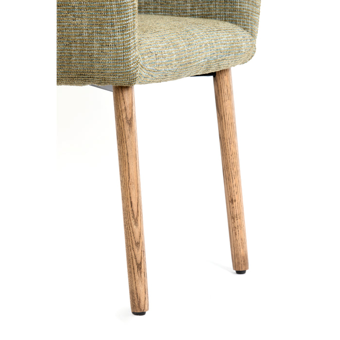 Light&living Eetkamerstoel 62,5x56x76,5 cm BLAINE groen+hout donker...