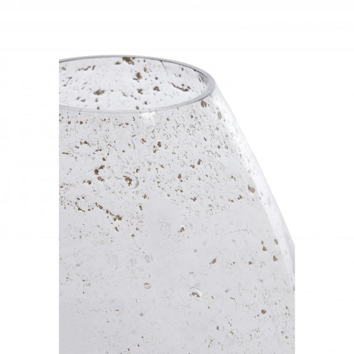 Light & Living Laterza vaas Ø31x35 cm - glas steenslag helder