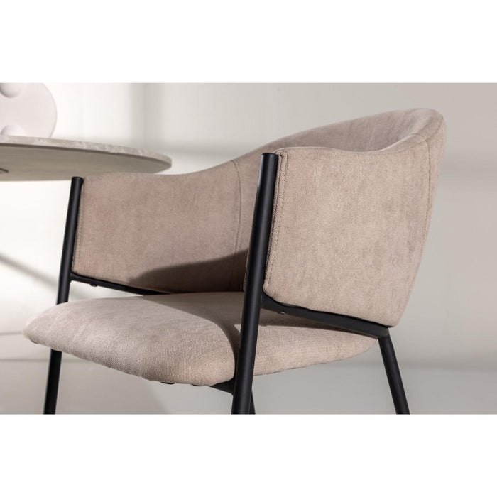 Svea - Eveline eetkamerstoel - velvet - beige