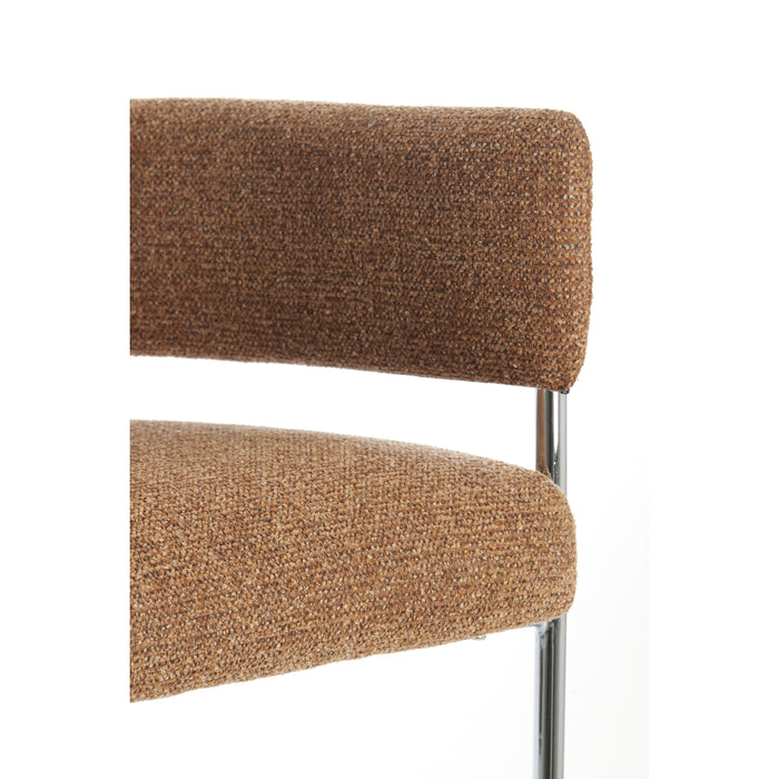 Light&living Eetkamerstoel 56x52x72 cm ADANTE karamel+chroom