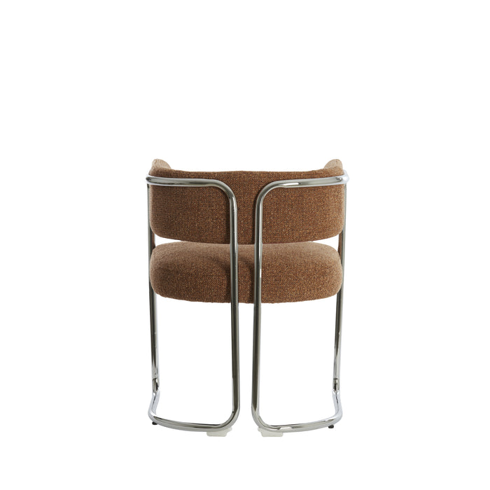 Light&living Eetkamerstoel 56x52x72 cm ADANTE karamel+chroom