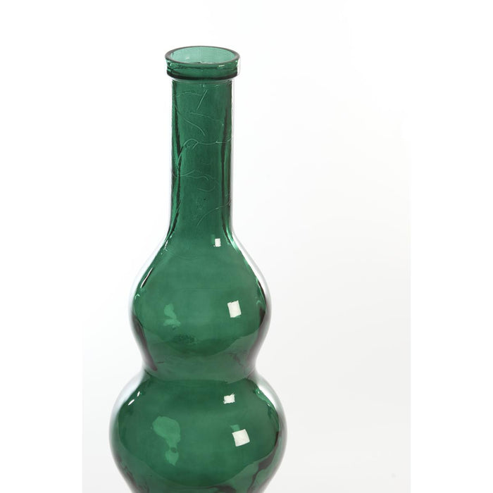 Light & Living Venerio vaas Ø26,5x75 cm - glas donkergroen