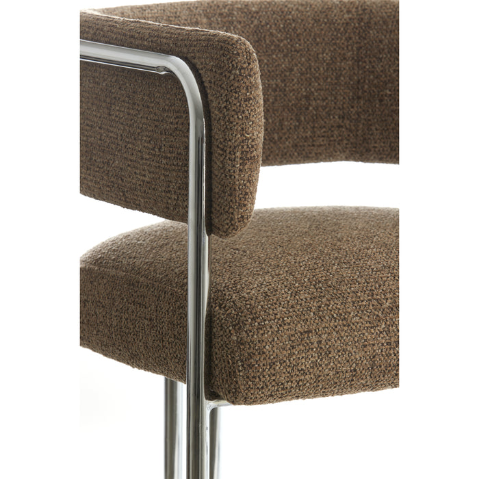 Light&living Eetkamerstoel 56x52x72 cm ADANTE donker bruin+chroom