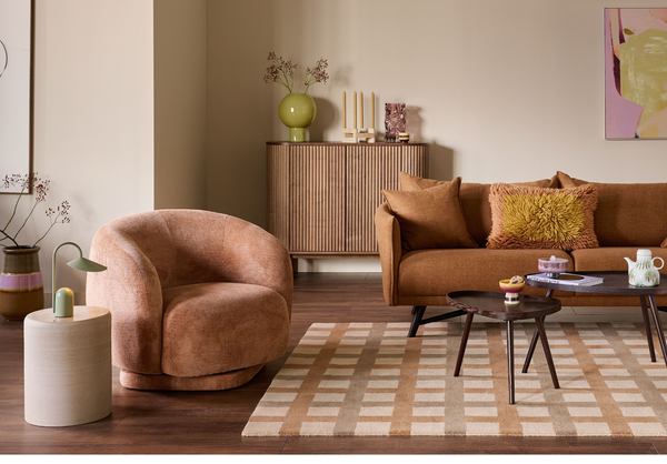 Shop de woonkamerlook: Zachte terracottatinten