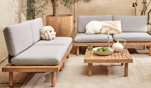 Shop de look: serene tuin in lichte ton-sur-ton tinten