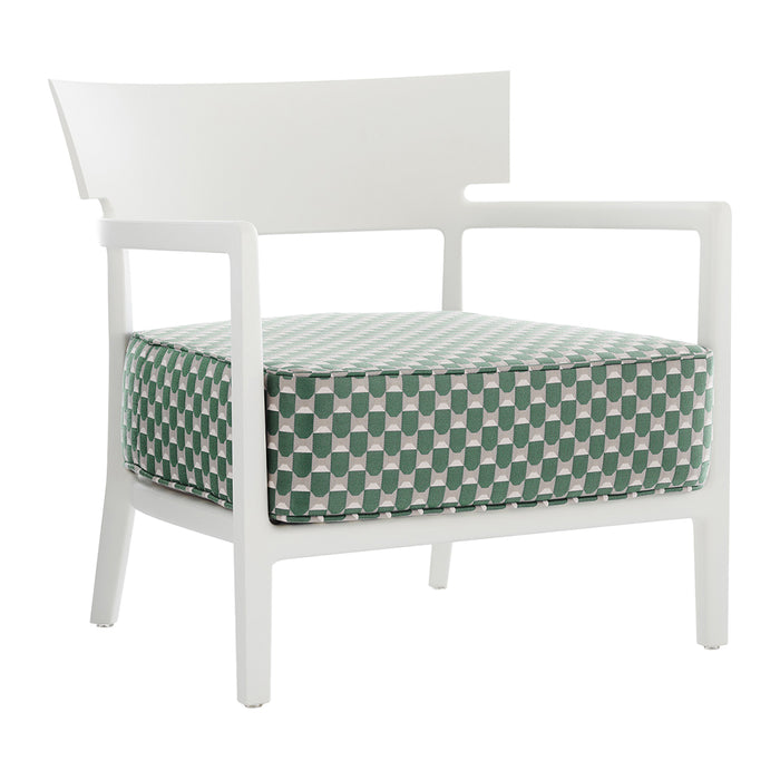 Kartell Cara Mat Liberty Tuinstoel - Groen / Wit