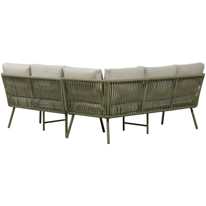 WOOOD Claunk Loungeset - Metaal - Groen|Zand - 69x180x180