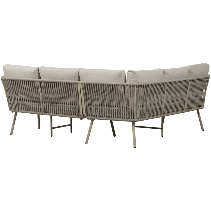 WOOOD Claunk Loungeset - Metaal - Zand|Taupe - 69x180x180