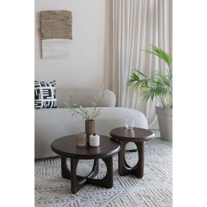 Housecraft Living Jani Bijzettafel Rond 40 cm Mangohout Bruin donker