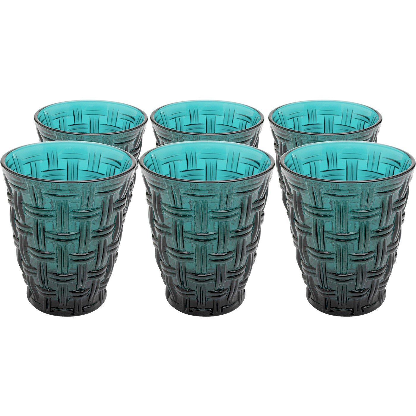 Kare Design Tissue Waterglazen blauw 6st