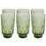 Kare Design Fogli Waterglazen groen 6st